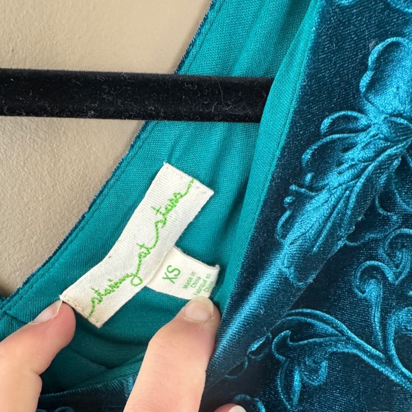 Blue velvet crop top - Picture 3 of 3